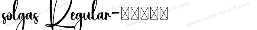 solgas Regular字体转换